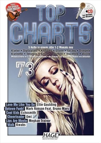 Beispielbild fr Top Charts 73 mit CD Die aktuellsten Hits der erfolgreichsten Stars und das Beste aus den Charts! zum Verkauf von Buchpark