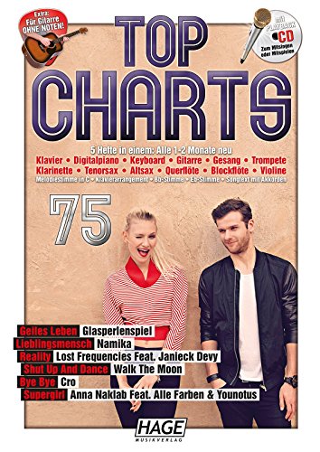 Beispielbild fr Top Charts 75 mit CD Die 6 besten aktuellen Hits aus den Charts in einer Ausgabe! zum Verkauf von Buchpark