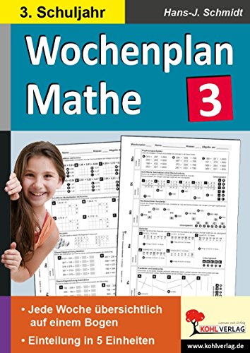 Beispielbild fr Wochenplan Mathe 3. Schuljahr: Jede Woche bersichtlich auf einem Bogen zum Verkauf von medimops