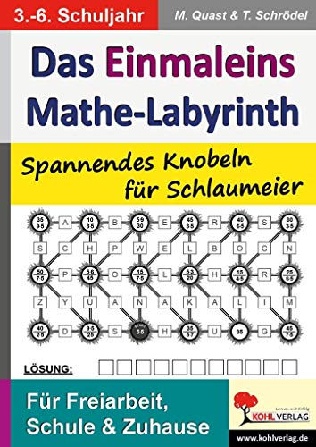 Imagen de archivo de Das 1x1-Mathe-Labyrinth : Spannende Knobelaufgaben fr "Schlaumeier" - 60 Kopiervorlagen a la venta por Buchpark