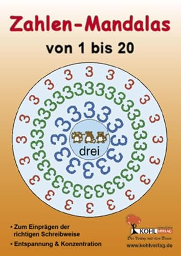 Imagen de archivo de Zahlen-Mandalas 1 bis 20: Zum Einprgen der richtigen Schreibweise - Entspannung & Konzentration a la venta por medimops