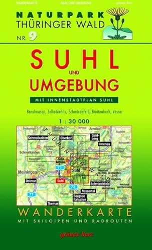 Beispielbild fr Wanderkarte Suhl und Umgebung: Mit Innenstadtplan Suhl. Mit Benshausen, Zella-Mehlis, Schmiedefeld, Vesser, Hirschbach, Schmeheim, Dietzhausen, . Mastab 1:30.000. (Naturpark Thringer Wald) zum Verkauf von medimops