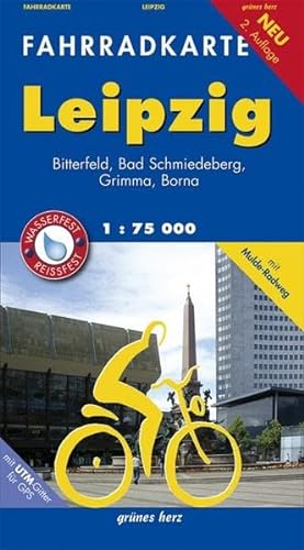 Imagen de archivo de Leipzig 1 : 75 000 Fahrradkarte: Mit Bitterfeld, Bad Schmiedeberg, Grimma. Mit Mulde-Radweg. Mit UTM-Gitter fr GPS a la venta por medimops