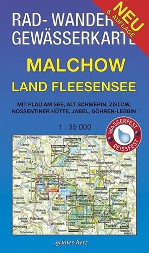 Malchow Land Fleesensee rad- und Wanderkarte M 1 : 35 000