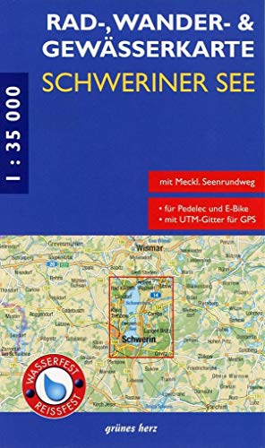 9783866361751: Schweriner See 1 : 35 000 Rad-, Wander- und Gewsserkarte: Mit Klein Trebbow, Lbstorf, Bad Kleinen, Hohen Viecheln, Leezen, Crivitz. Mit UTM-Gitter fr GPS. Wasser- und reifest.