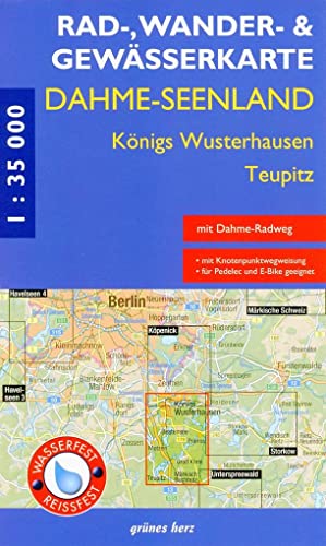 Stock image for Dahme-Seen: Knigs Wusterhausen, Teupitz 1 : 35 000 Rad-, Wander- und Gewsserkarte: Mit Motzen, Bestensee, Prieros, Gro Khris, Mrkisch Buchholz for sale by Revaluation Books