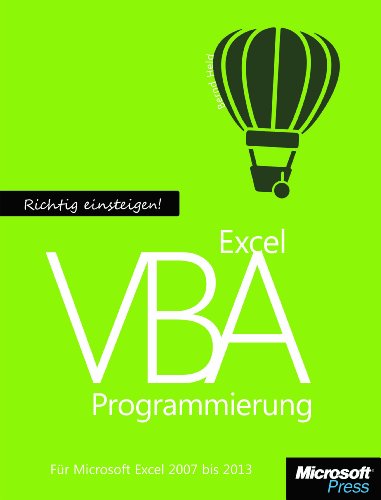 9783866452268: Microsoft Richtig einsteigen: Excel 2013 VBA-Programmierung - Software de consulta