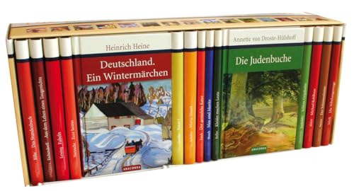 Beispielbild fr Die grossen Deutschen Klassiker im Schuber Die groen Deutschen Klassiker. 15 Bnde im Schuber: Das Stundenbuch / Aus dem Leben eines Taugenichts / Fabeln / Ecce homo / Deutschland. Ein / Der Schimmelreiter / Die Nibelungensage [Gebundene Ausgabe] Literatur Deutsche Klassik Literaturklassiker Rainer Maria Rilke Joseph von Eichendorff Gotthold Ephraim Lessing Friedrich Nietzsche Heinrich Heine Johann Wolfgang von Goethe Friedrich Schiller Ludwig Tieck Wilhelm Busch Gottfried Keller Annette von Droste-Hlshoff Kurt Tucholsky Heinrich von Kleist Theodor Storm Gustav Schalk zum Verkauf von BUCHSERVICE / ANTIQUARIAT Lars Lutzer