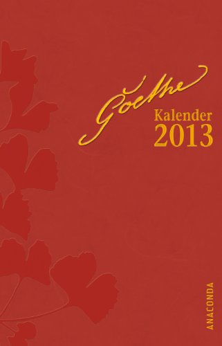 Beispielbild fr Goethe - Kalender 2013 Taschenkalender zum Verkauf von Buchpark