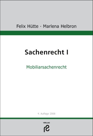 Beispielbild fr Sachenrecht I (1) : Mobiliarsachenrecht. 4. Aufl. zum Verkauf von Antiquariat + Buchhandlung Bcher-Quell