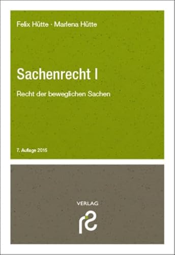 Imagen de archivo de Sachenrecht I: Recht der beweglichen Sachen a la venta por Revaluation Books