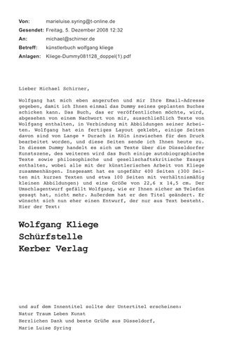 9783866782709: Wolfgang Kliege: Schrfstelle