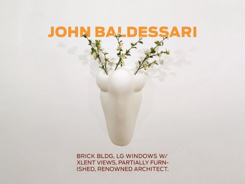 9783866783065: John Baldessari: Brick Bldg, Lg Windows W/Xlent Views, Partially Furnished, Renowned Architect (Kerber Art (Hardcover))