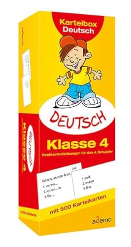 Stock image for Karteibox Deutsch, Klasse 4: Aufgaben zur Rechtschreibung for sale by medimops