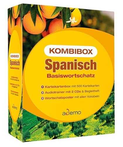 Beispielbild fr Kombibox Spanisch Basiswortschatz, Karteikartenbox, 2 Audio-CDs u. Wortschatzposter zum Verkauf von medimops