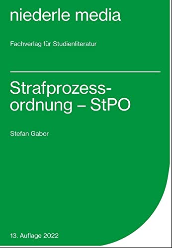 Beispielbild fr Strafprozessordnung - StPO - zum Verkauf von medimops