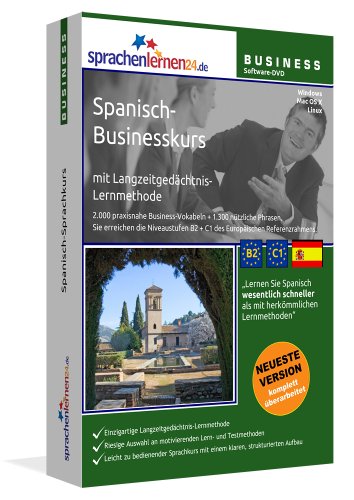 Spanisch-Businesskurs mit Langzeitgedächtnis-Lernmethode von Sprachenlernen24.de: Lernstufen B2+C1. Businessspanisch lernen für den Beruf. Software PC CD-ROM für Windows 8,7,Vista,XP/Linux/Mac OS X