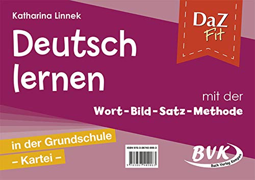 9783867409063: DaZ fit: Deutsch lernen mit der Wort-Bild-Satz-Methode in der Grundschule - Kartei (inkl. CD)
