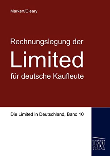 Imagen de archivo de Rechnungslegung der "Limited" fur deutsche Kaufleute a la venta por Chiron Media