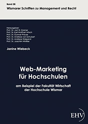 9783867416931: Web-Marketing fer Hochschulen am Beispiel der Fakultaet Wirtschaft der Hochschule Wismar