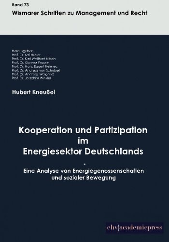 9783867419352: Kooperation und Partizipation im Energiesektor Deutschlands: Eine Analyse von Energiegenossenschaften und sozialer Bewegung