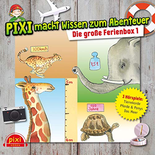 Stock image for Pixi macht Wissen zum Abenteuer: Die groe Ferienbox 1: Tierrekorde, Das Meer, Pferde und Ponys : 3 CDs (Pixi Wissen) for sale by medimops