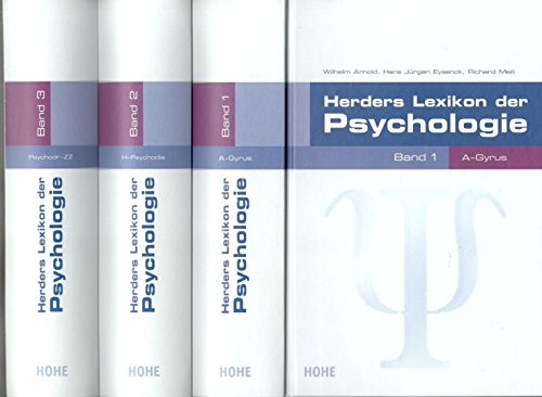 9783867560375: Herders Lexikon der Psychologie: In drei Bnden