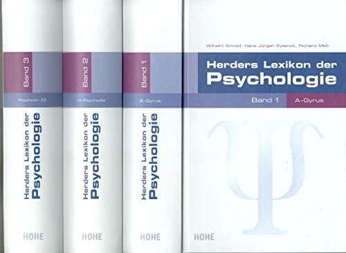 Stock image for Herders Lexikon der Psychologie: In drei Bnden for sale by Trendbee UG (haftungsbeschrnkt)