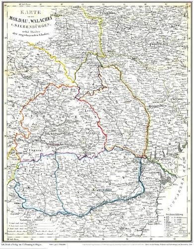 9783867776882: Historische Karte: Moldau, Walachei, Siebenbrgen mit Bessarabien 1848 (Plano)