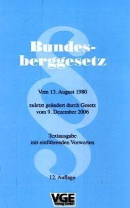 Stock image for Bundesberggesetz for sale by medimops