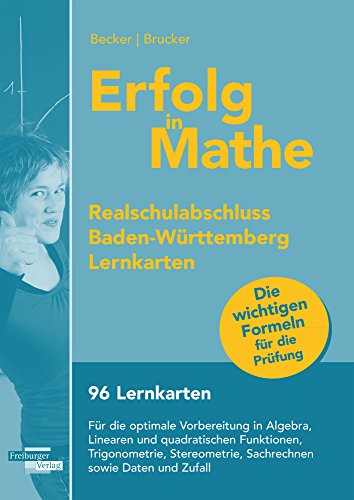 Imagen de archivo de Erfolg in Mathe: Lernkarten fr den Realschulabschluss Mathematik Baden-Wrttemberg a la venta por Ammareal