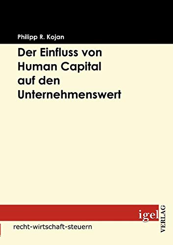 Beispielbild fr Der Einfluss von Human Capital auf den Unternehmenswert zum Verkauf von medimops