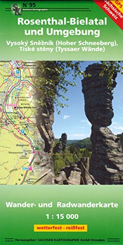 Stock image for Rosenthal-Bielatal und Umgebung: Wander- und Radwanderkarte 1: 15 000 GPS-fhig for sale by medimops