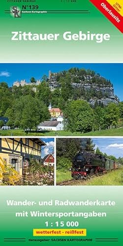 9783868431391: Zittauer Gebirge: Wander- und Radwanderkarte mit Wintersportangaben 1 : 15 000 wetterfest - reifest