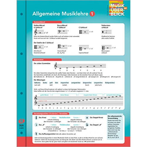 Stock image for Allgemeine Musiklehre 1 "Musik im berblick" -Language: german for sale by GreatBookPrices