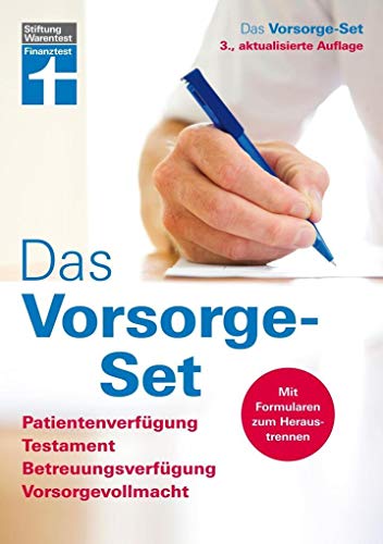 Beispielbild fr Das Vorsorge-Set: Patientenverfgung, Testament, Betreuungsverfgung, Vorsorgevollmacht I Von Stiftung Warentest zum Verkauf von medimops