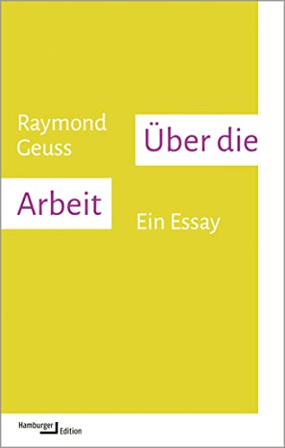 Beispielbild fr ber die Arbeit: Ein Essay (kleine reihe) zum Verkauf von medimops