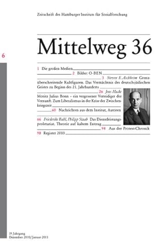 Stock image for Weimarer Intellektuelle. Mittelweg 36, Zeitschrift des Hamburger Instituts fr Sozialforschung, Heft 6/2010 for sale by medimops