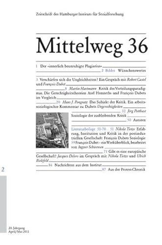 9783868547078: Ungerechtigkeiten. Mittelweg 36, Zeitschrift des Hamburger Instituts fr Sozialforschung, Heft 2/2011