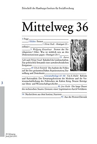 9783868547085: Stuttgart 21 - reflexiv. Mittelweg 36, Zeitschrift des Hamburger Instituts fr Sozialforschung, Heft 3/2011