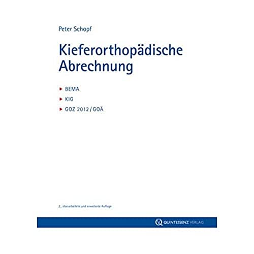 Imagen de archivo de Kieferorthopdische Abrechnung -Language: german a la venta por GreatBookPrices