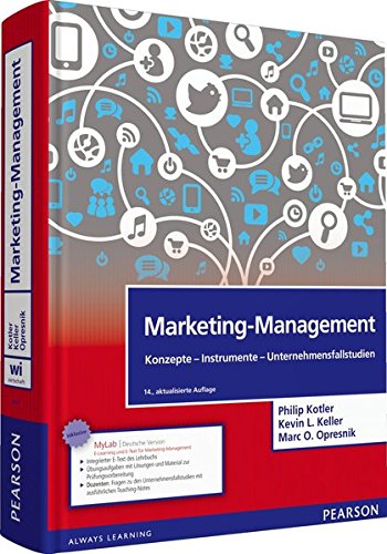 Beispielbild fr Marketing-Management: Konzepte - Instrumente - Unternehmensfallstudien (Pearson Studium - Economic BWL) zum Verkauf von medimops