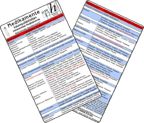 Beispielbild fr Inkompatibilitten intravenser Medikamente - Med. Karte zum Verkauf von Blackwell's