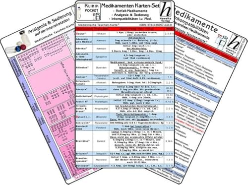 Beispielbild fr Medikamenten Karten-Set - Notfallmedikamente, Analgesie &amp; Sedierung, Inkompatibilitten intravenser Medikamente zum Verkauf von Blackwell's