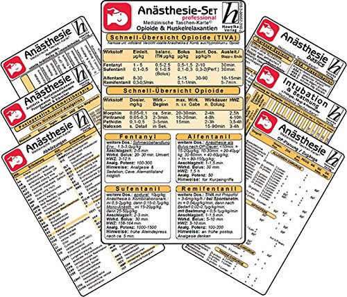 Imagen de archivo de Ansthesie Karten-Set -professional- ( 7er-Set ) - Medizinische Taschen-Karte -Language: german a la venta por GreatBookPrices