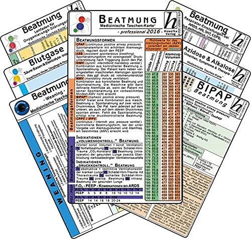 Imagen de archivo de Beatmungs-Karten-Set - professional 2016 (7er-Set) - Medizinische Taschen-Karte -Language: german a la venta por GreatBookPrices