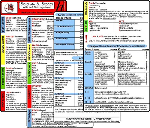 Beispielbild fr Schemata &amp; Scores in Klinik &amp; Rettungsdienst (2 Karten Set) - SSSS-Schema, ABCDE-Schema, Basics-Schema, IPAP-Schema, SAMPLER(!)S, WASB, FAST, OPQRST, PECH-Regel, DMS, 4Hs, HITS, GCS, KUSS, APGAR zum Verkauf von Blackwell's