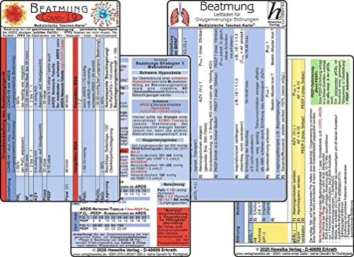 Beispielbild fr COVID-19 Beatmungs-Karten Set 2020 (2 Karten Set) - Respirator-Einstellungen: COVID19 mit ARDS oder mit respiratorischer Insuffizienz - SARS-CoV-2 zum Verkauf von Blackwell's