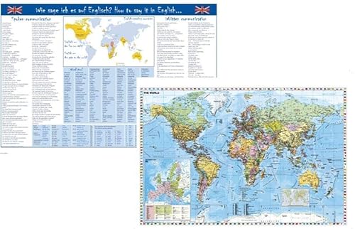 9783869610054: Wie sage ich es auf Englisch / Welt-/EU-Karte (engl.)