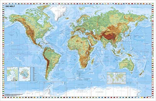 Beispielbild fr Weltkarte physisch - Wandkarte laminiert zum Verkauf von Blackwell's